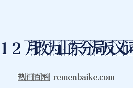 12月改为山东分局反义词是什么意思的图片